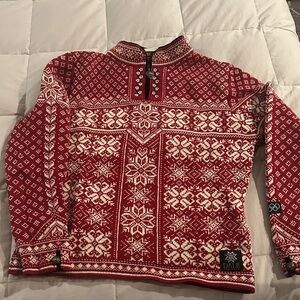 Dale of Norway Nordic Red and White Knit Sweater